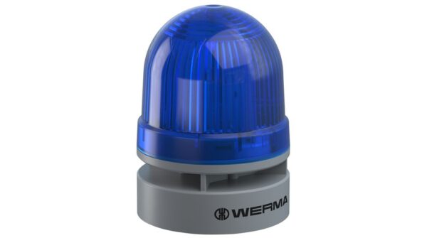 TwinLIGHT LED Continuous/Flashing Sounder Beacon, Wall Mount, 253V, Blue, Werma